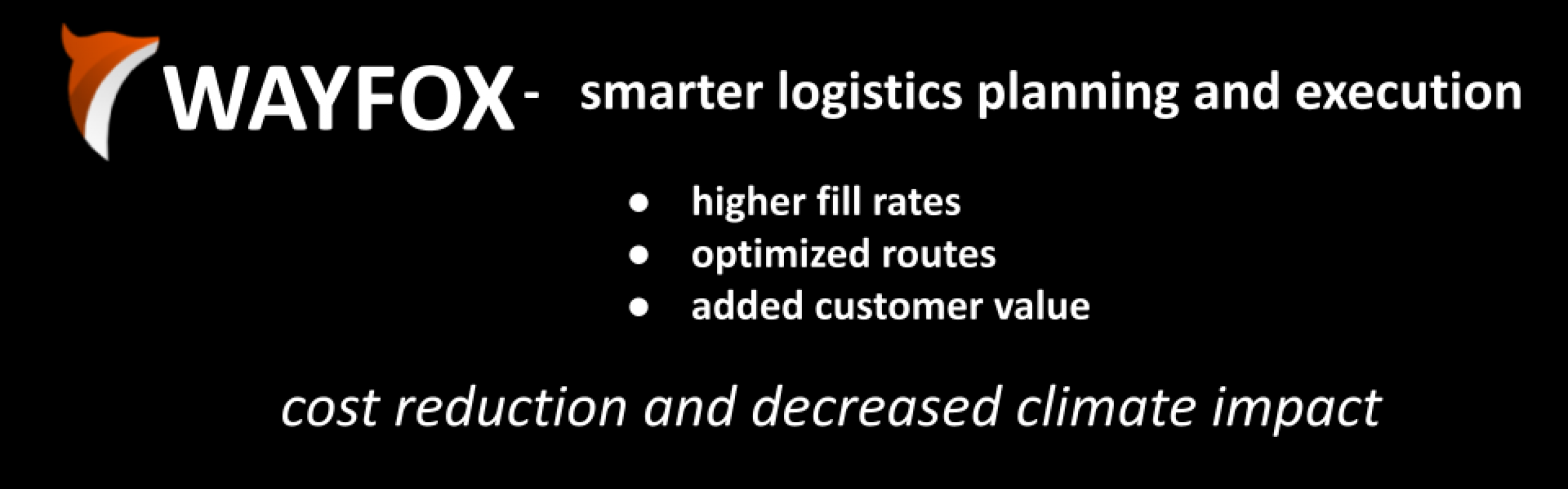 Wayfox - hållbarare och effektivare logistiksystem